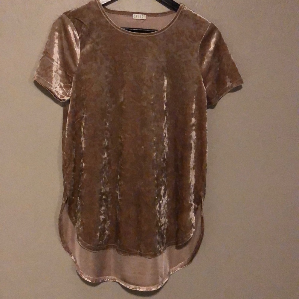 Velvet pink top